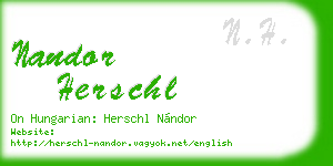 nandor herschl business card